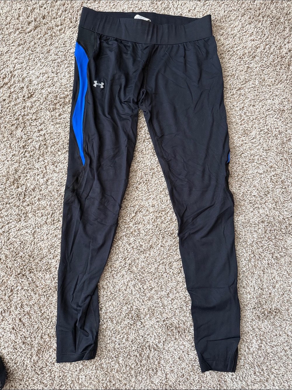 Under Armour women’s Black Joggers with Blue Side Panels